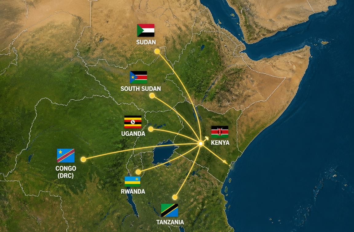 East Africa map